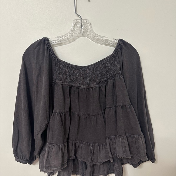 Lucky Brand 3/4 sleeve top in gray size M - Picture 4 of 4